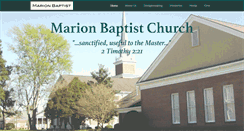 Desktop Screenshot of marionbaptistchurch.org